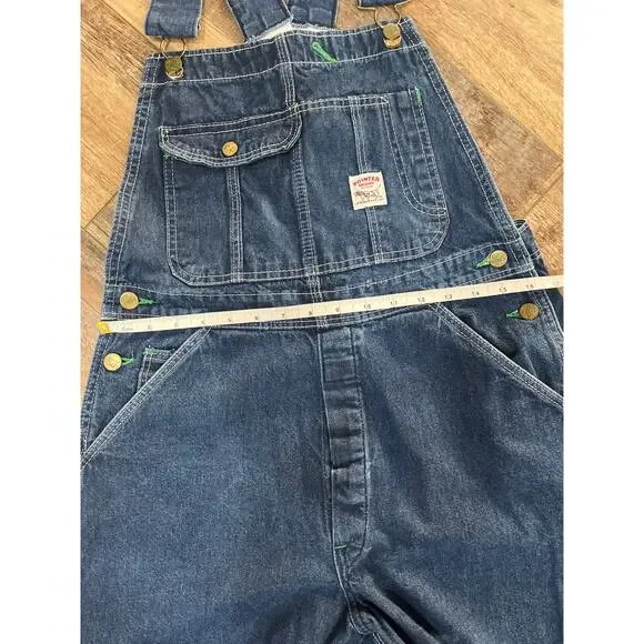 Vintage 60’s POINTER dark Blue Jean Low Back Detachable Bib Overalls medium